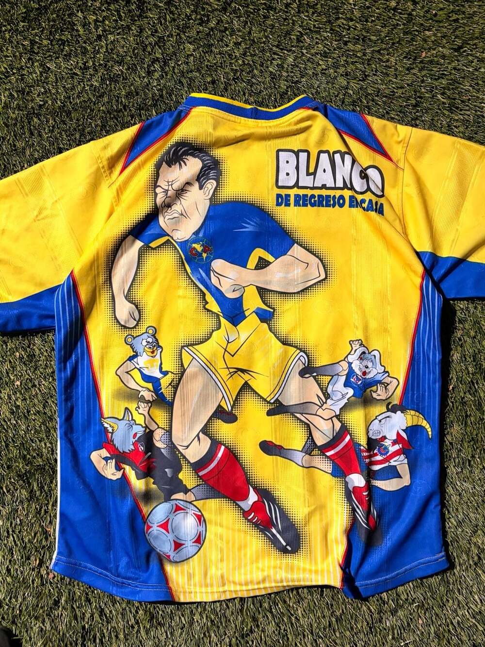 Vintage Remini Sports Club America Cuauhtémoc Blanco Fanimation All Over Print J